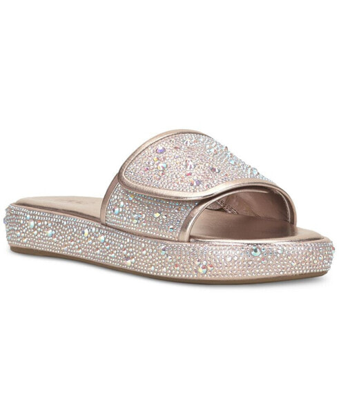 Women's Rayley Slip-On Embellished Pool Slide Sandals, Created for Macy's