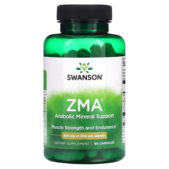 Swanson, ZMA, анаболическая минеральная поддержка, 800 мг, 90 капсул
