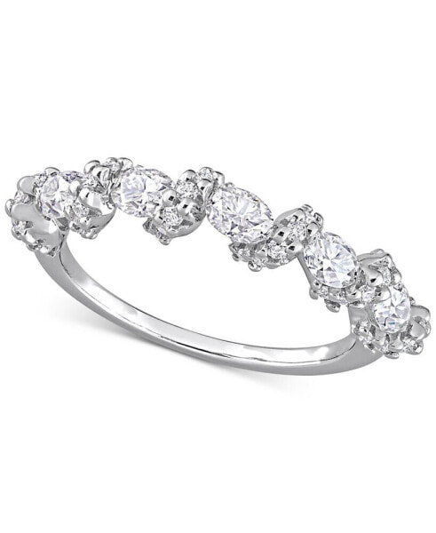 Кольцо Macy's Moissanite Band Sterling Silver