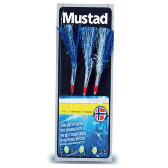 MUSTAD Flasher 3 Hooks Feather Rig