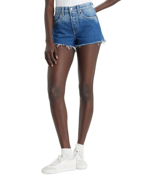 Women's 501 Button Fly Cotton High-Rise Denim Shorts