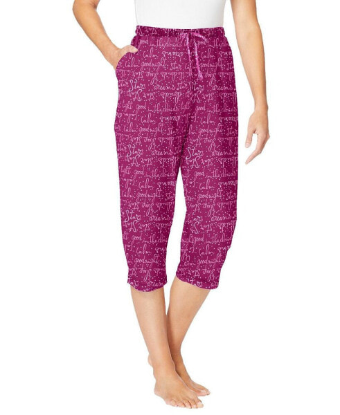 Plus Size Knit Sleep Capri