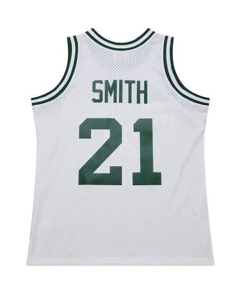Men's Steve Smith White Michigan State Spartans 125th Basketball Anniversary 1990 Throwback Fashion Jersey
