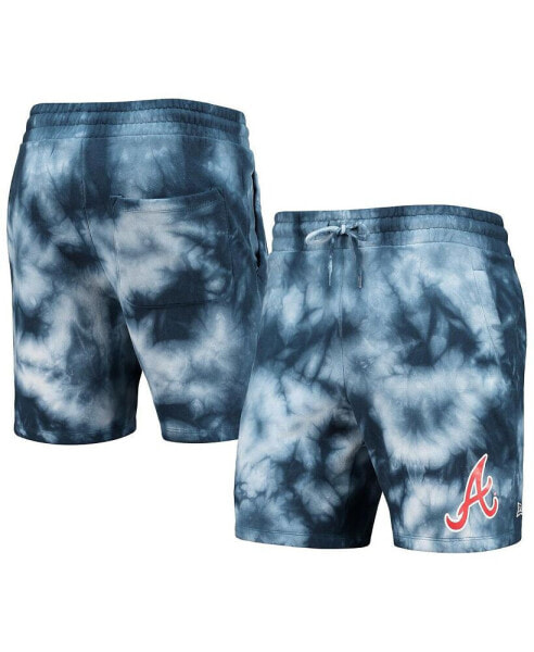 Men's Navy Atlanta Braves Team Dye Shorts