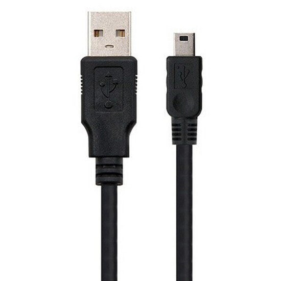 NANOCABLE USB A 2.0 Male To Mini USB 5 Pin Male 1 m USB Cable