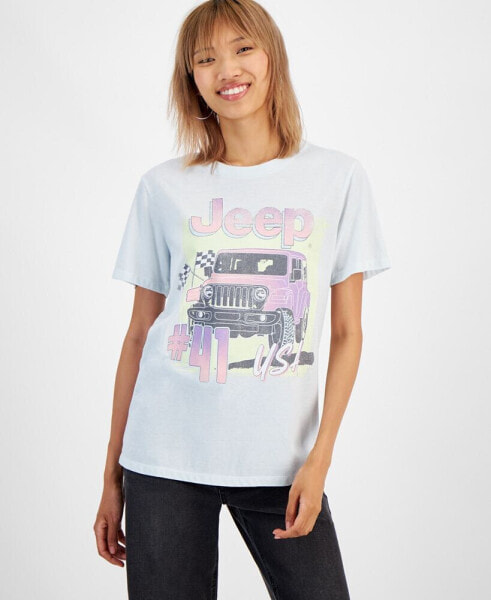 Juniors' Jeep Graphic Print T-Shirt