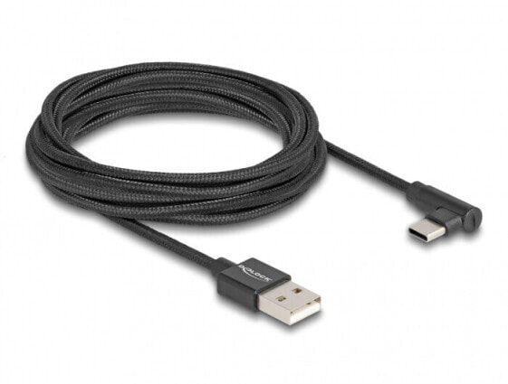 Delock 80033 - 3 m - USB A - USB C - USB 2.0 - 480 Mbit/s - Black