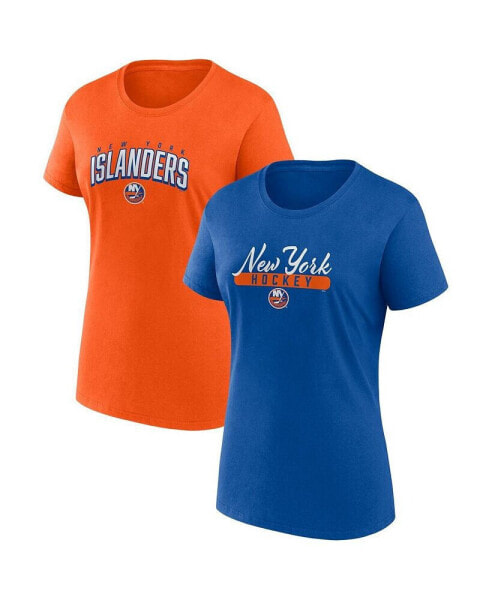 Women's Royal, Orange New York Islanders Two-Pack Fan T-shirt Set