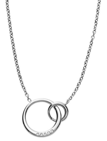 Steel necklace with zircons SKJ1053040