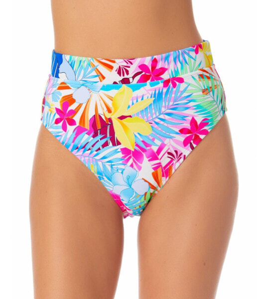 California Waves 281655 Juniors' High-Waist Bikini Bottoms Swimsuit Size M