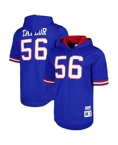 Men's Lawrence Taylor Royal New York Giants Retired Player Name and Number Mesh Hoodie T-shirt