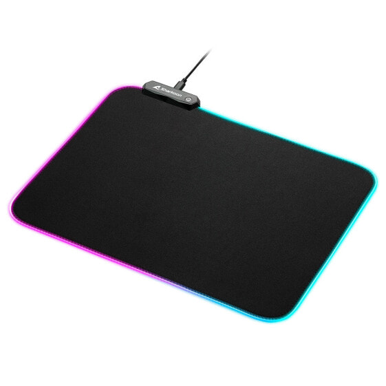 Sharkoon 1337 RGB V2 Gaming Mat, Black, Monochromatic, USB powered, Non-slip base, Gaming mouse pad