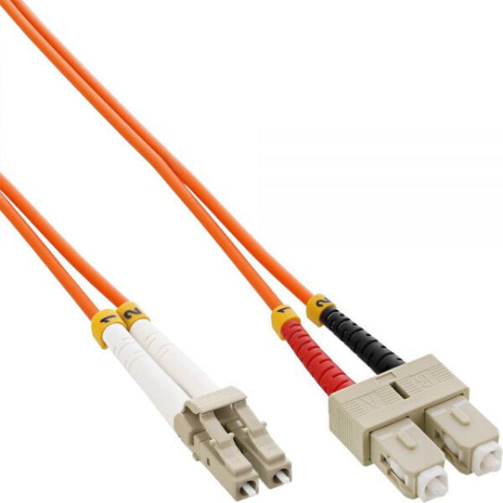 InLine Fiber Optical Duplex Cable LC/SC 50/125µm OM2 0.5m