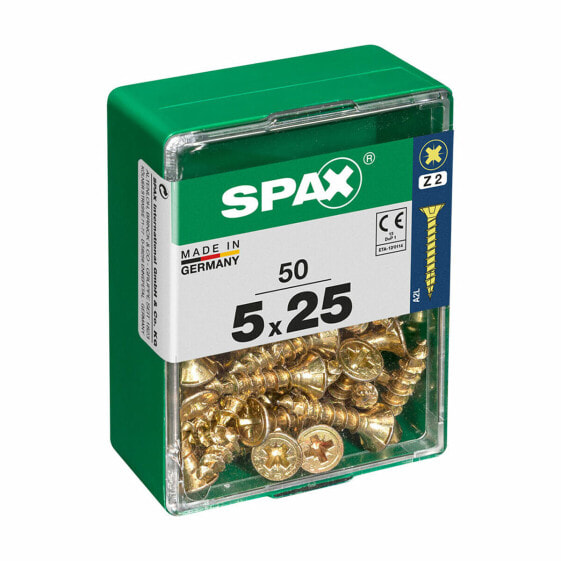 Коробка винтов SPAX Шуруп Плоская головка (5 x 25 мм) (5,0 x 25 мм)