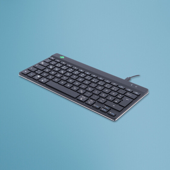 R-Go Compact Break R-Go ergonomic keyboard QWERTZ (DE) - wired - black - Mini - Wired - USB - QWERTY - Black