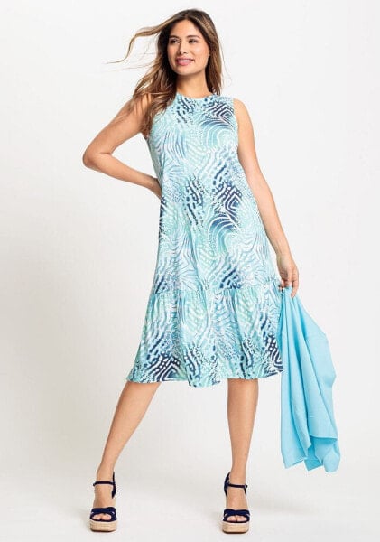 Women's Sleeveless Water Print Dress