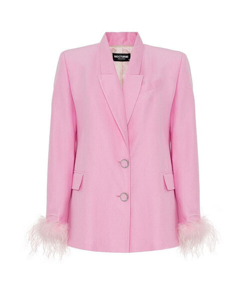 Women's Feathered Blazer Jacket