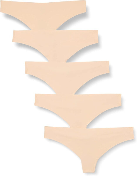 Iris & Lilly Women's Invisible Low Sitting G-String, 5 Pack
