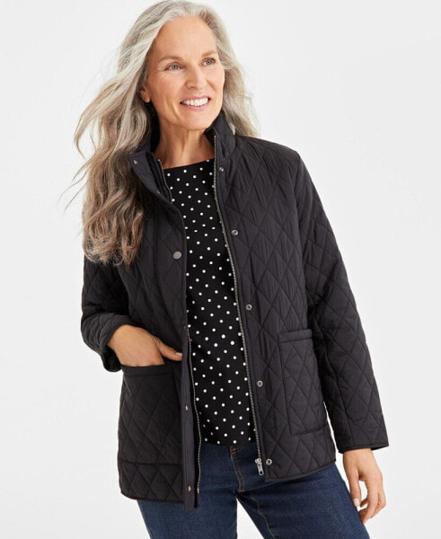 Women's Quilted Coat, Created for Macy's