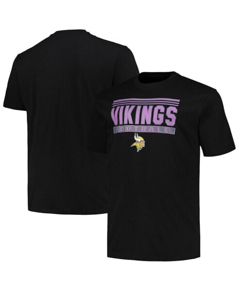 Branded Men's Black Minnesota Vikings Big Tall Pop T-Shirt