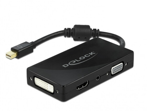 Delock 62073 - USB 2.0 Type-B - Black - 3.5mm - DVI-I - HDMI - Mini DisplayPort - VGA - 1 pc(s)