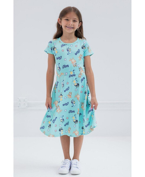 Платье для малышей Bluey два платья-юбки для девочек Bingo Mom Dad 2 Pack Skater.