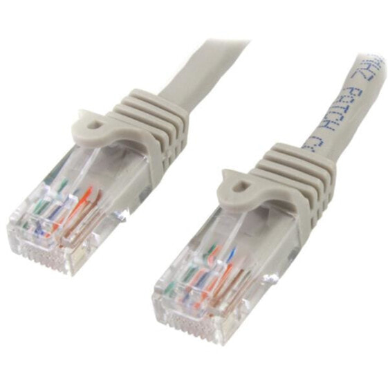 StarTech.com Cat5e Ethernet Patch Cable with Snagless RJ45 Connectors - 10 m - Gray - 10 m - Cat5e - U/UTP (UTP) - RJ-45 - RJ-45
