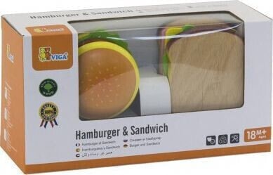 Детская кухня Viga Zestaw Do Krojenia Hamburger i Kanapka