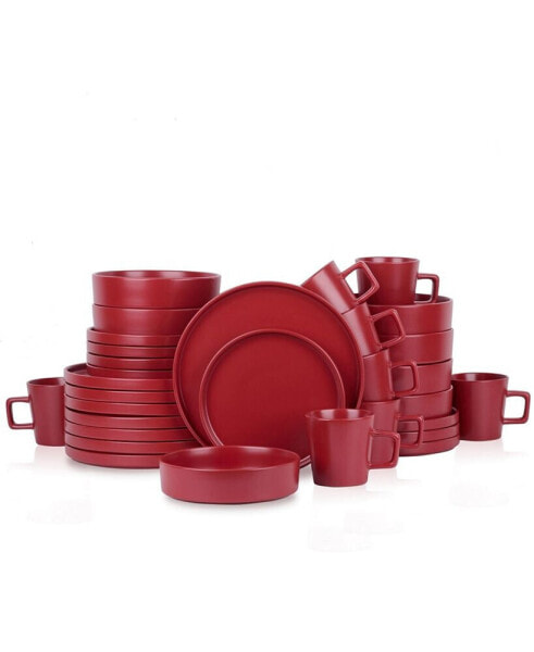 Cleo 32 Piece Stoneware Full Set, Service for 8