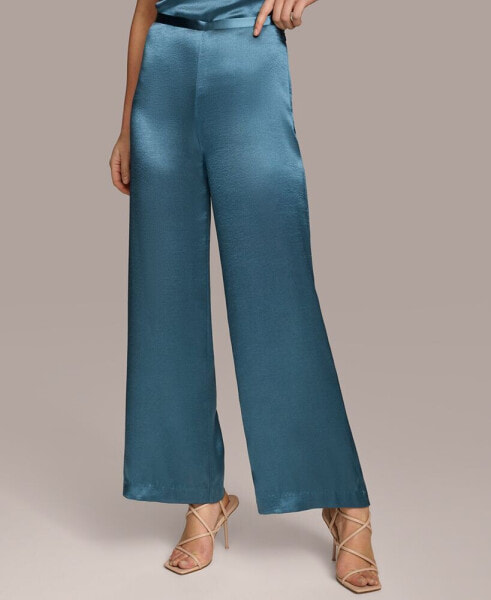 Women's Wide-Leg Satin Pants