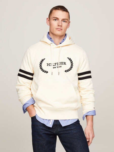 Embroidered Hilfiger Laurel Logo Hoodie