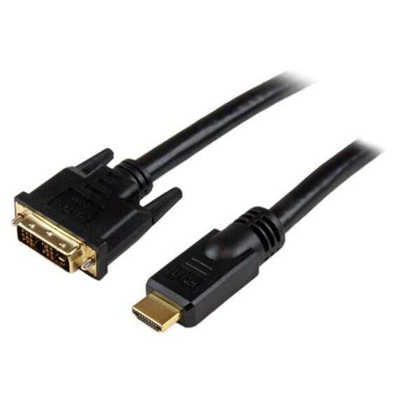StarTech.com 10m HDMI® to DVI-D Cable - M/M - 10 m - HDMI - DVI-D - Male - Male - Gold