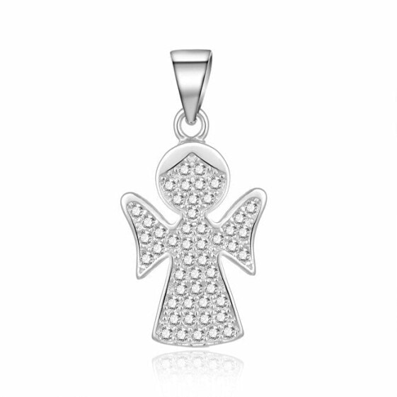 Silver pendant with cubic zircons AngelP0001149
