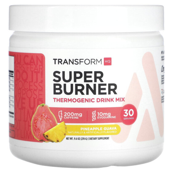 Термогенный напиток для похудения TransformHQ Super Burner, ананасово-гуавовый 270 г