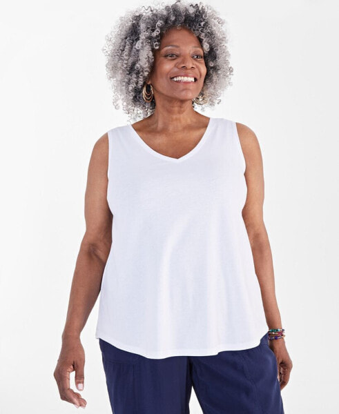 Plus Size V-Neck Tank, Created for Macy's