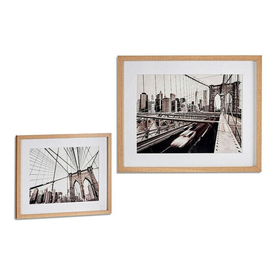 Картина мост бук 43 x 3 x 53 см деревянный коричневый стекло Gift Decor Painting Bridge Beech 43 x 3 x 53 см Деревянный Коричневый Стекло