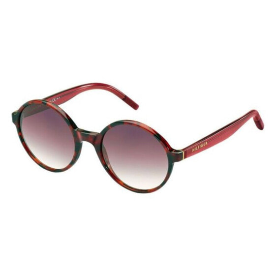 Женские солнцезащитные очки круглые красные Tommy Hilfiger TH-1187S-K5Z (54 mm)