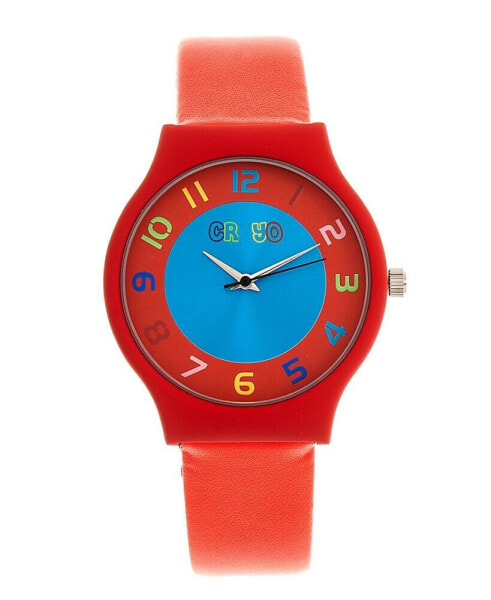 Unisex Jubilee Orange Leatherette Strap Watch 36mm