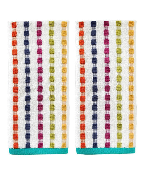 Good Vibes Cotton 2 Piece Hand Towel Set, 26" x 16"