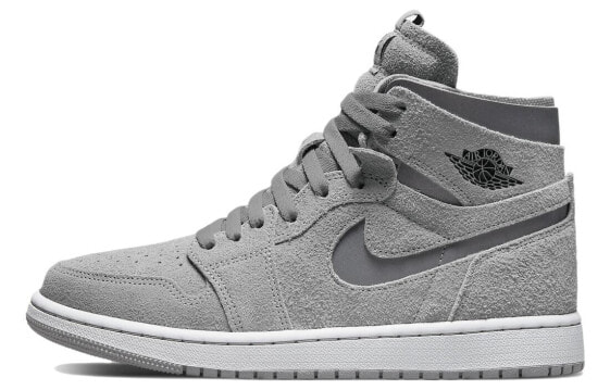 Кроссовки Jordan Air Jordan 1 high zoom air cmft "metallic silver" высокие серебристые