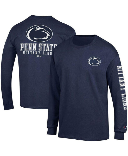 Men's Navy Penn State Nittany Lions Team Stack Long Sleeve T-shirt