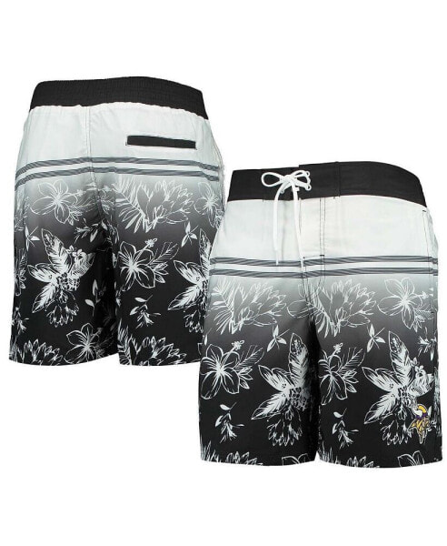 Men's Black Minnesota Vikings Island Volley Swim Shorts