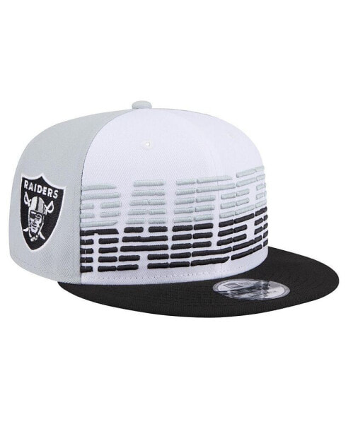 Men's White, Black Las Vegas Raiders Throwback Space 9FIFTY Snapback Hat