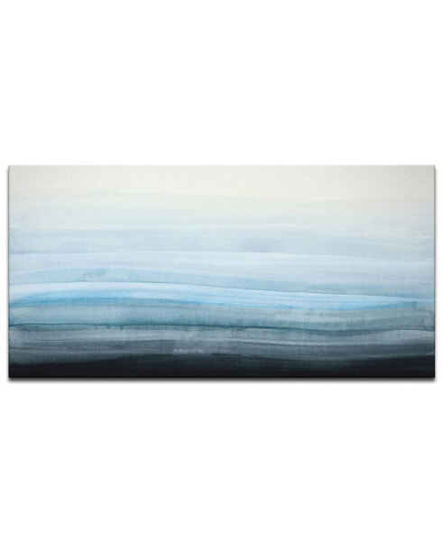 'Ocean Depths' Abstract Canvas Wall Art, 18x36"