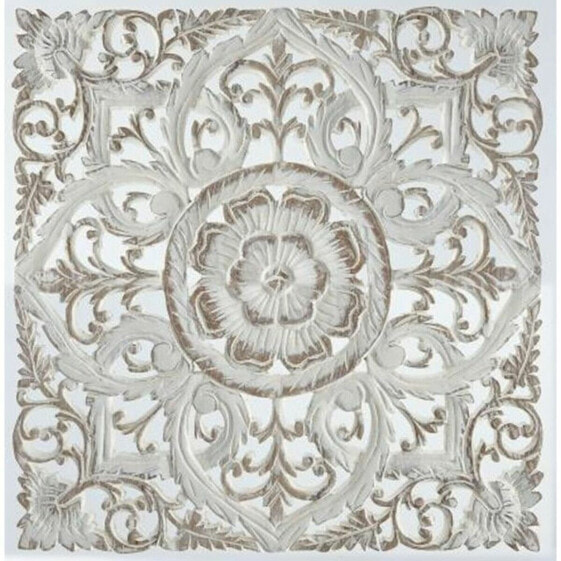 Настенный декор DKD Home Decor Белый Mandala Деревянный MDF (60 x 2 x 60 cm)