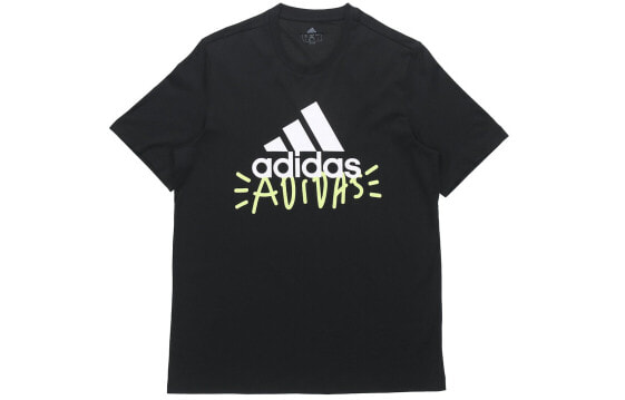Футболка Adidas с логотипом для мужчин "LogoT" черного цвета