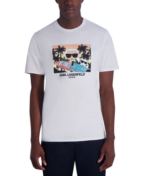 Men's Surfer Cat Karl Graphic T-Shirt