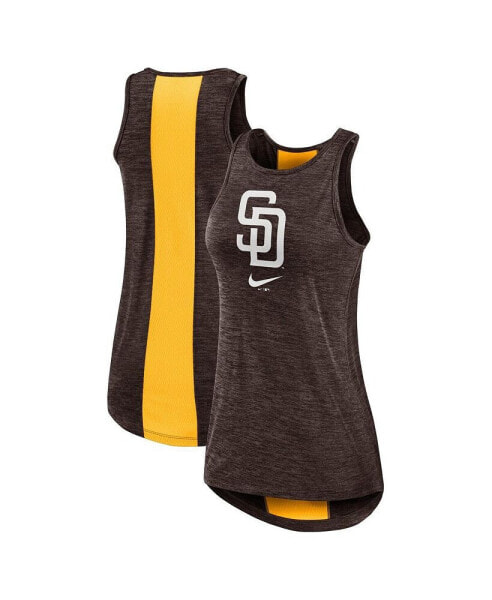 Women's Brown San Diego Padres Right Mix High Neck Tank Top