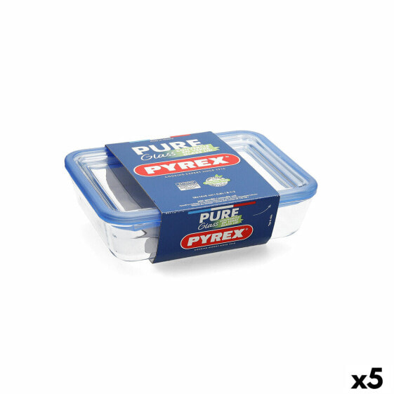 Хранение продуктов контейнер Герметичная коробочка для завтрака Pyrex Pure Glass (1,5 L) (5 штук)