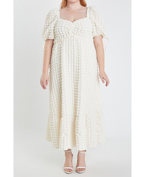 Women's Plus size Textured Maxi Dress